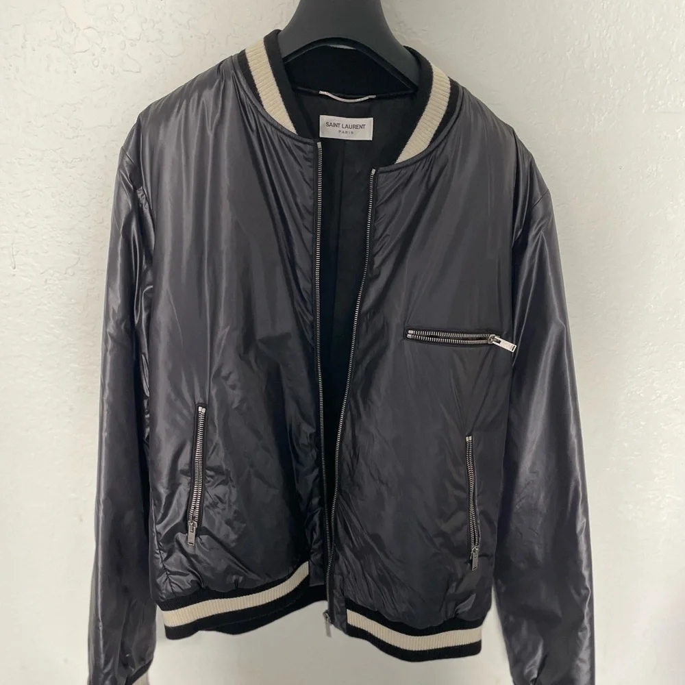 Yves Saint Laurent zip-up varsity bomber jacket - Picture 10 of 16